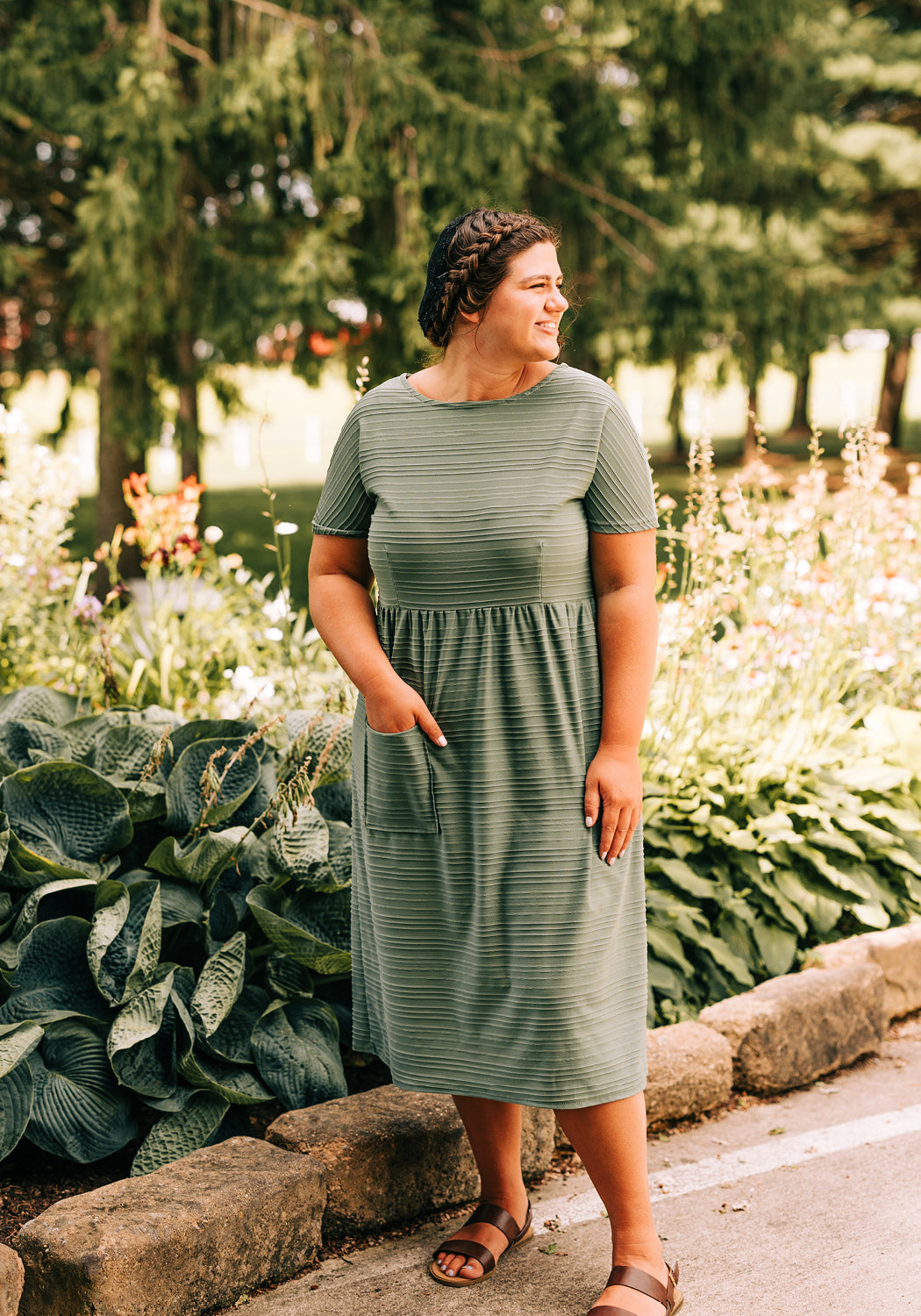 'Ella' Drop Shoulder Midi Dress Ella' Drop Shoulder Midi Dress – Grace and Joy Company