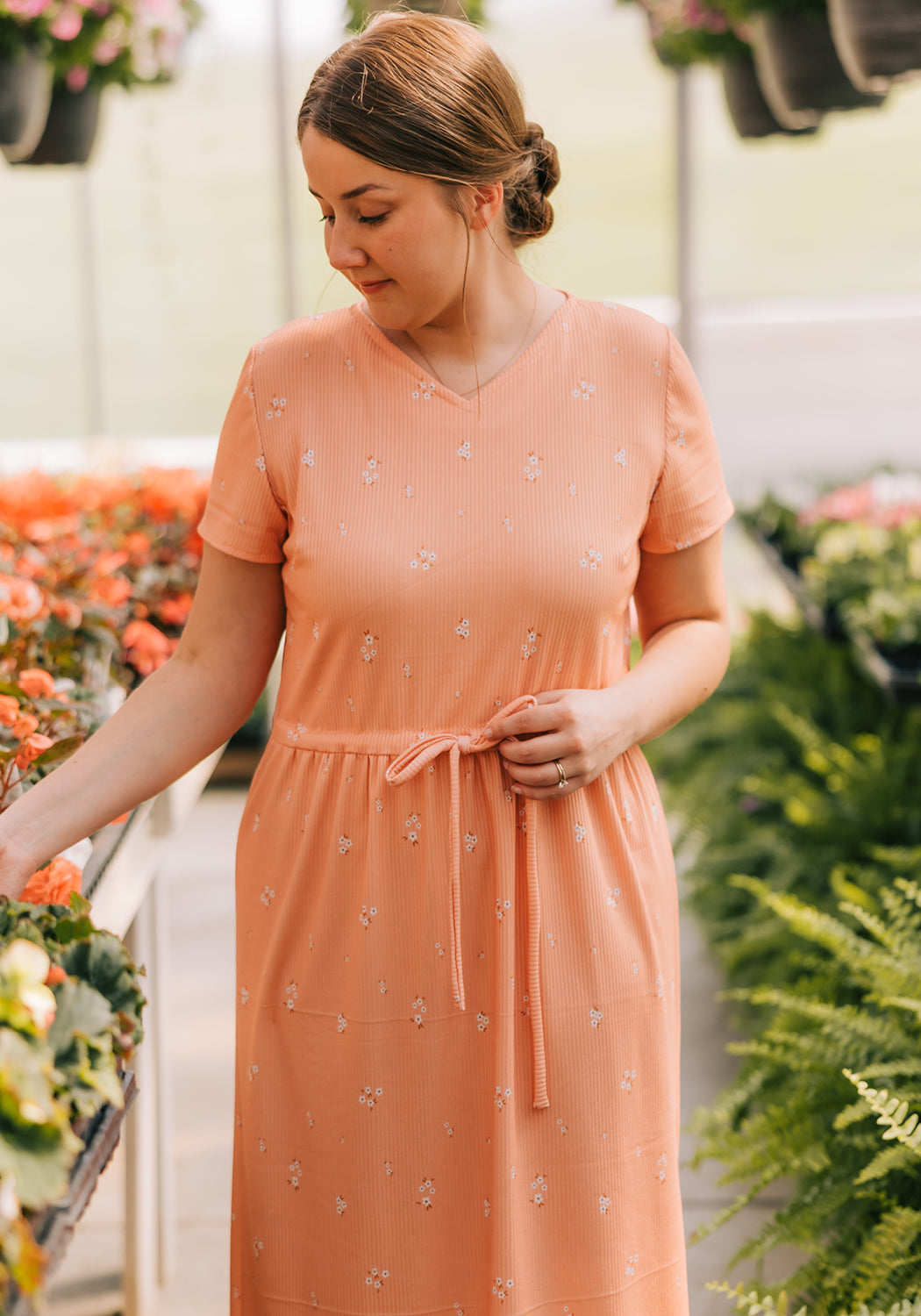 orange church dresses Abbi' Cinched Waist Midi Dress – Grace and Joy Company Size:20 (34/35) Disney costume Terramina Special Occasion Dress Men's Red and White