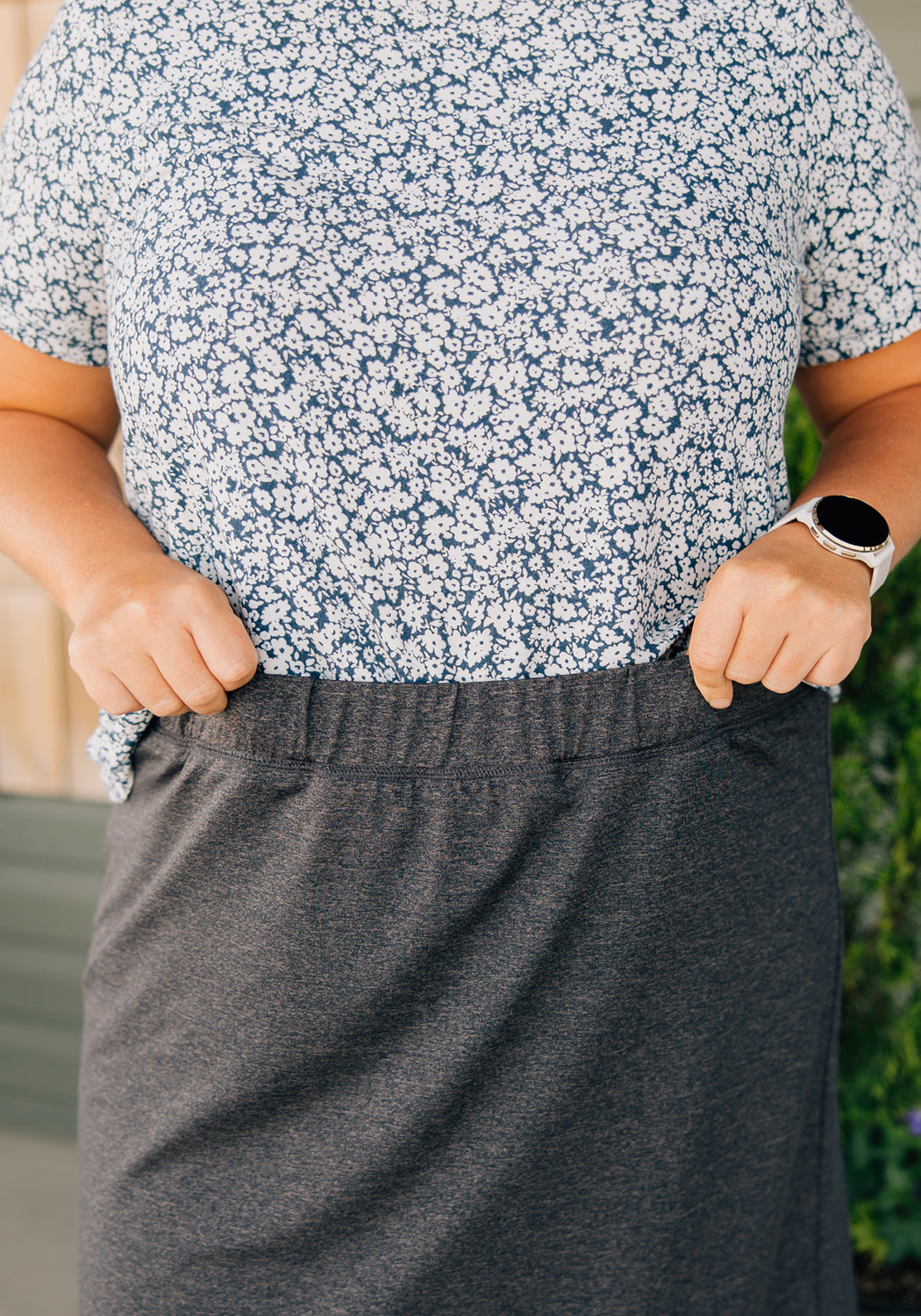 'Alexa' Skort in Warm Charcoal