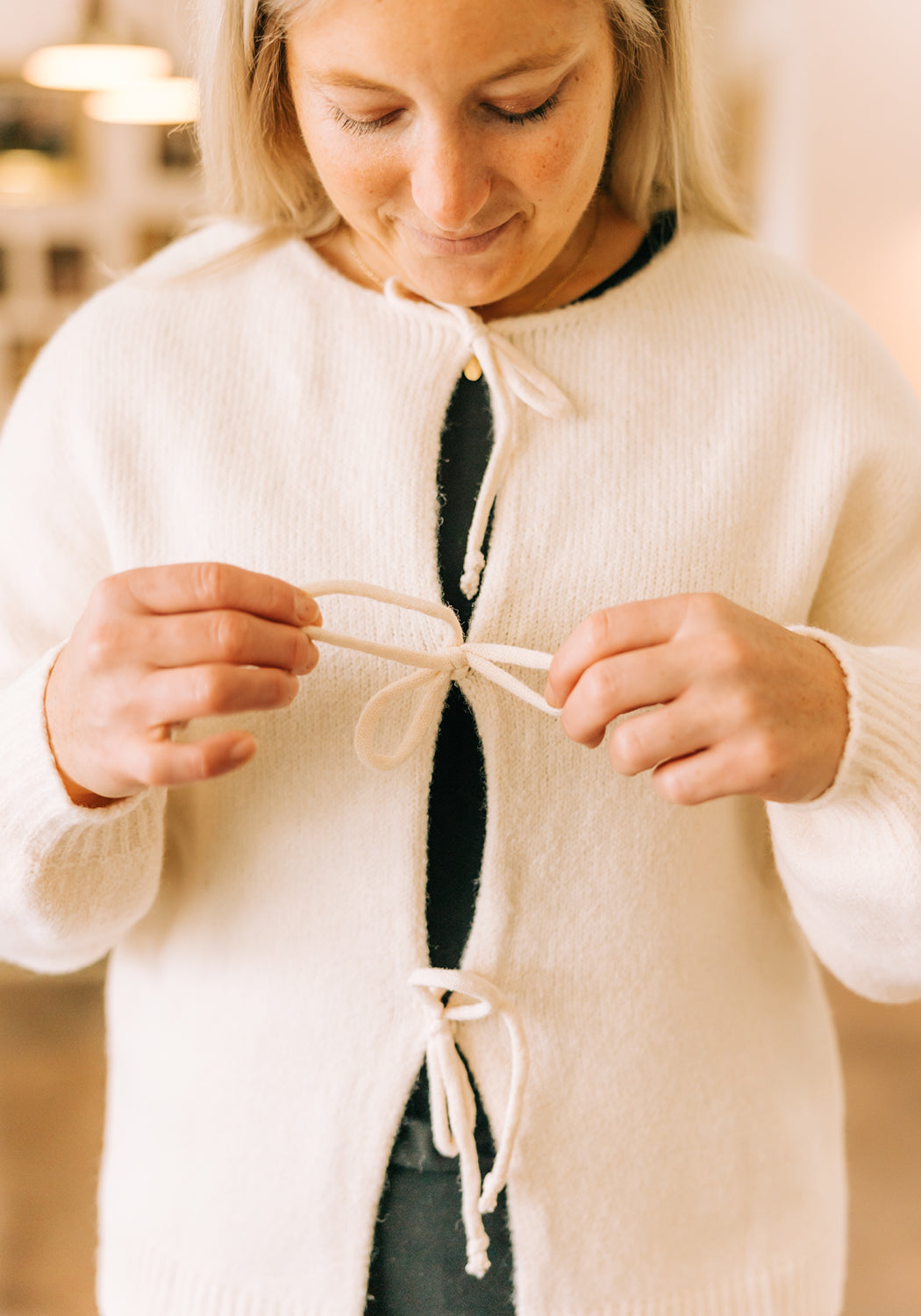 'Alice' Bow Tie Cardigan