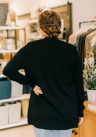 'Annie' Black Knit Cardigan