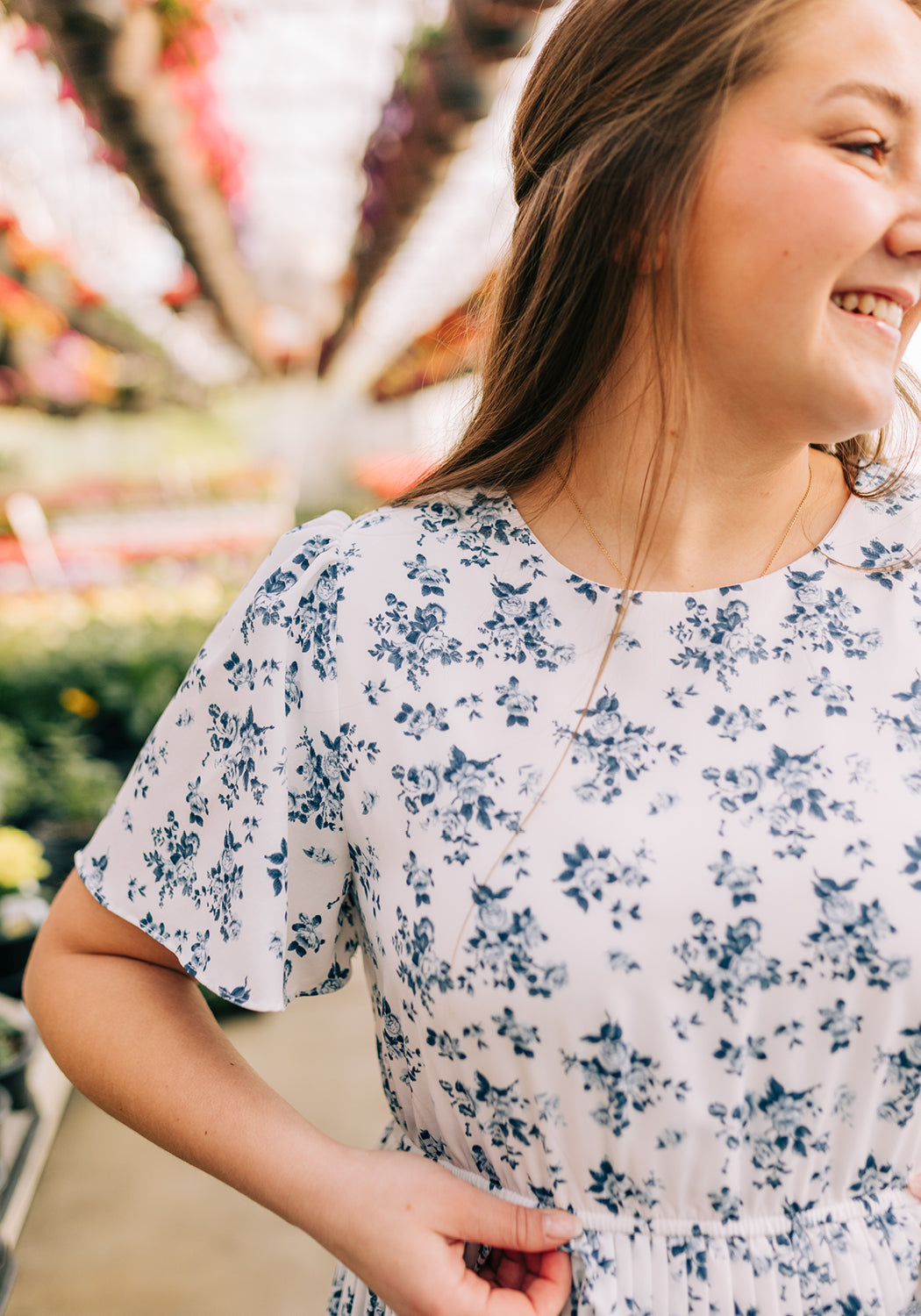 'Audrey' Floral Pleated Skirt Dress | Final Sale