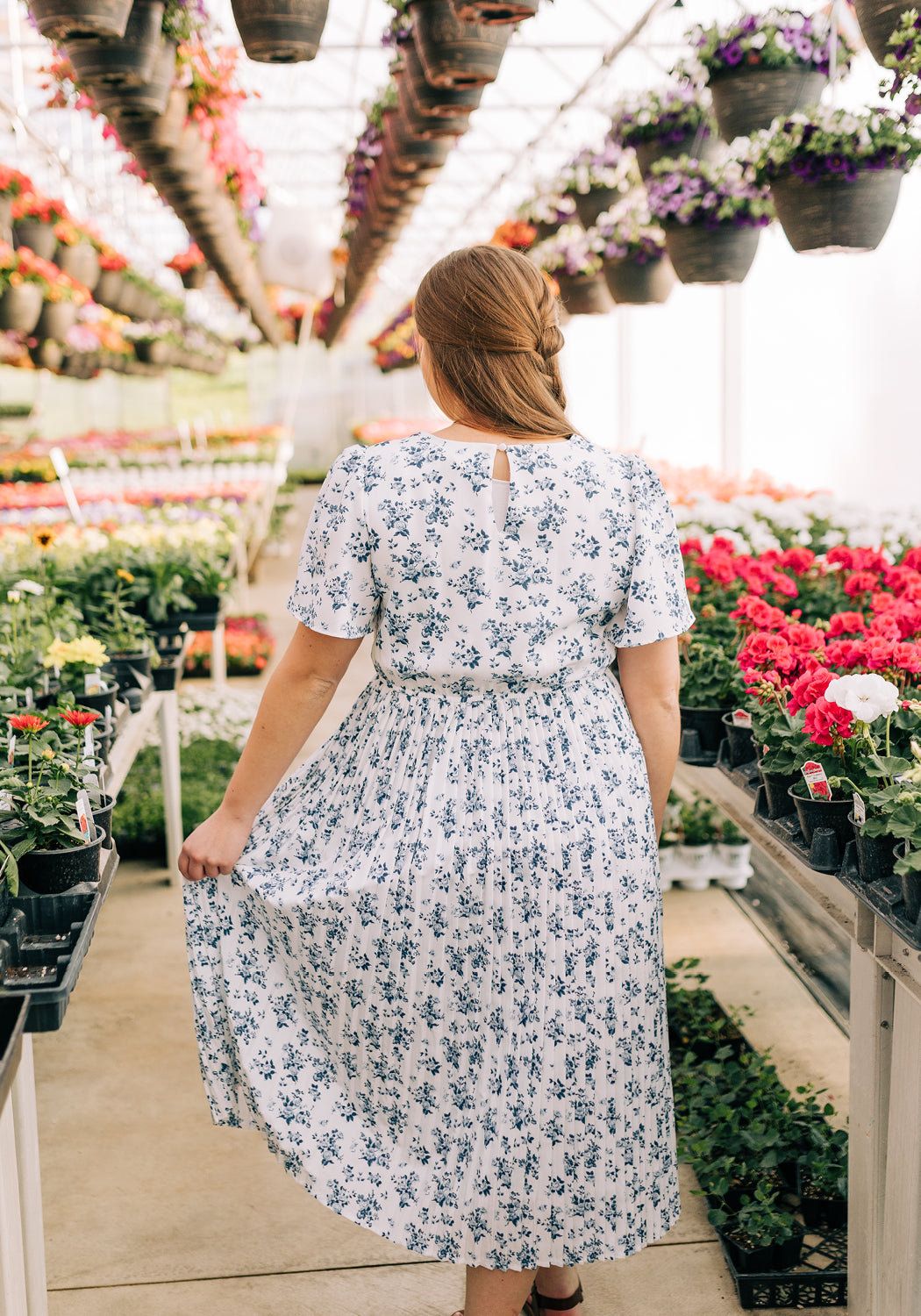 'Audrey' Floral Pleated Skirt Dress | Final Sale