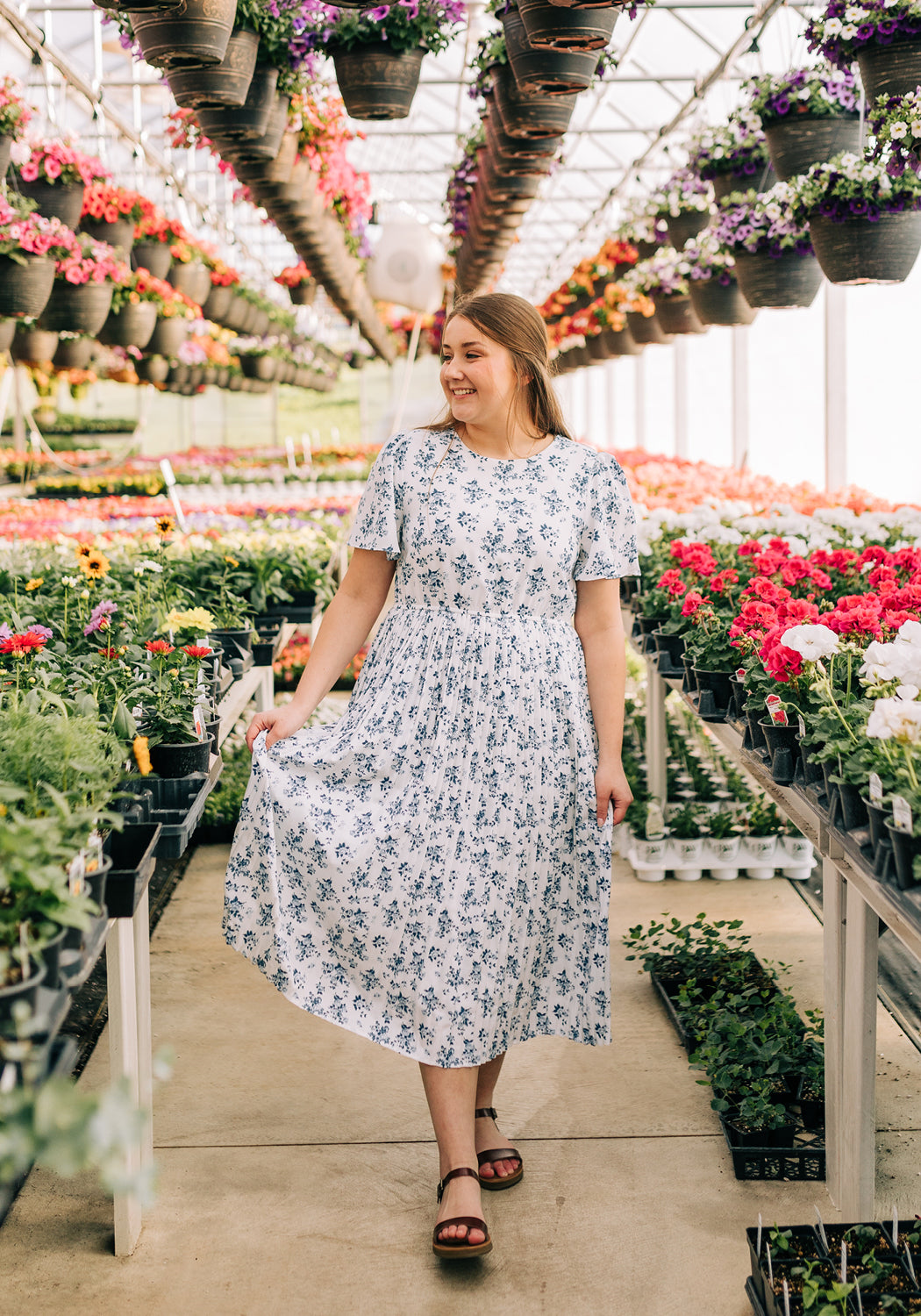 'Audrey' Floral Pleated Skirt Dress | Final Sale