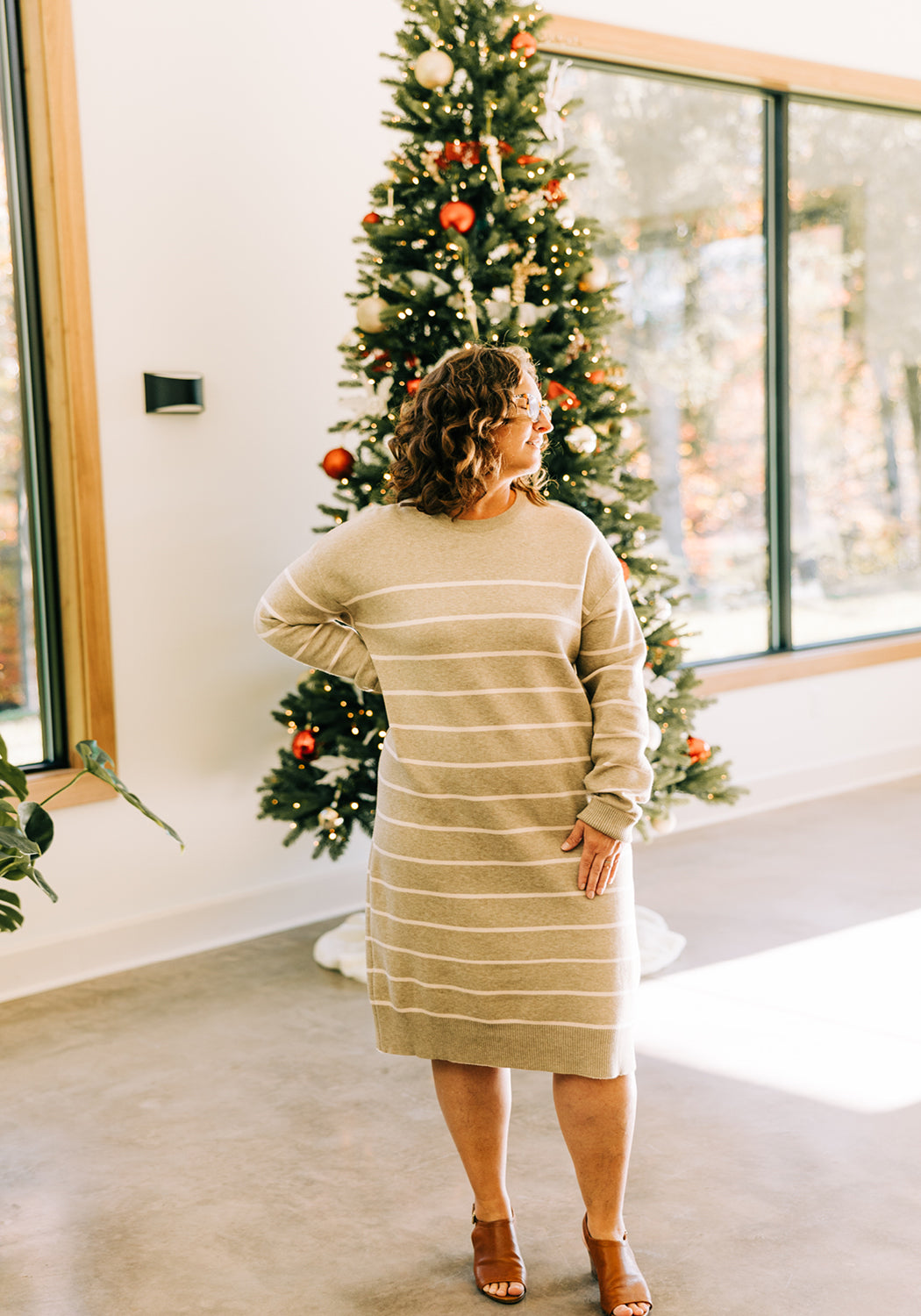 'Ava' Striped Sweater Dress | Final Sale