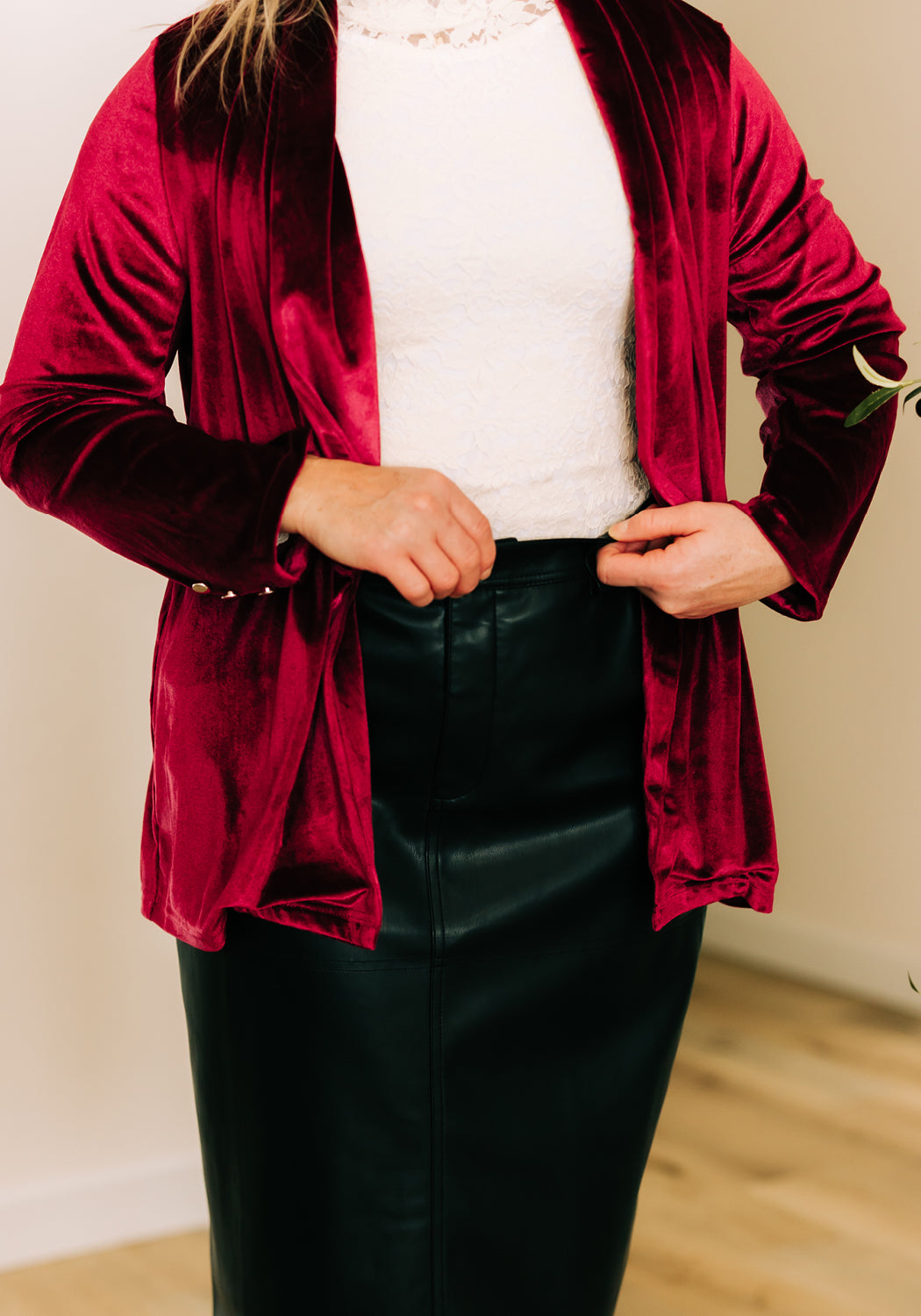 Bella' Faux Leather Skirt Grace and Joy Company Bella' Faux Leather Skirt Grace and Joy Company