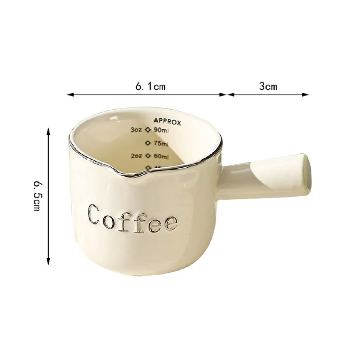 Ceramic Espresso Coffee Measuring Cup