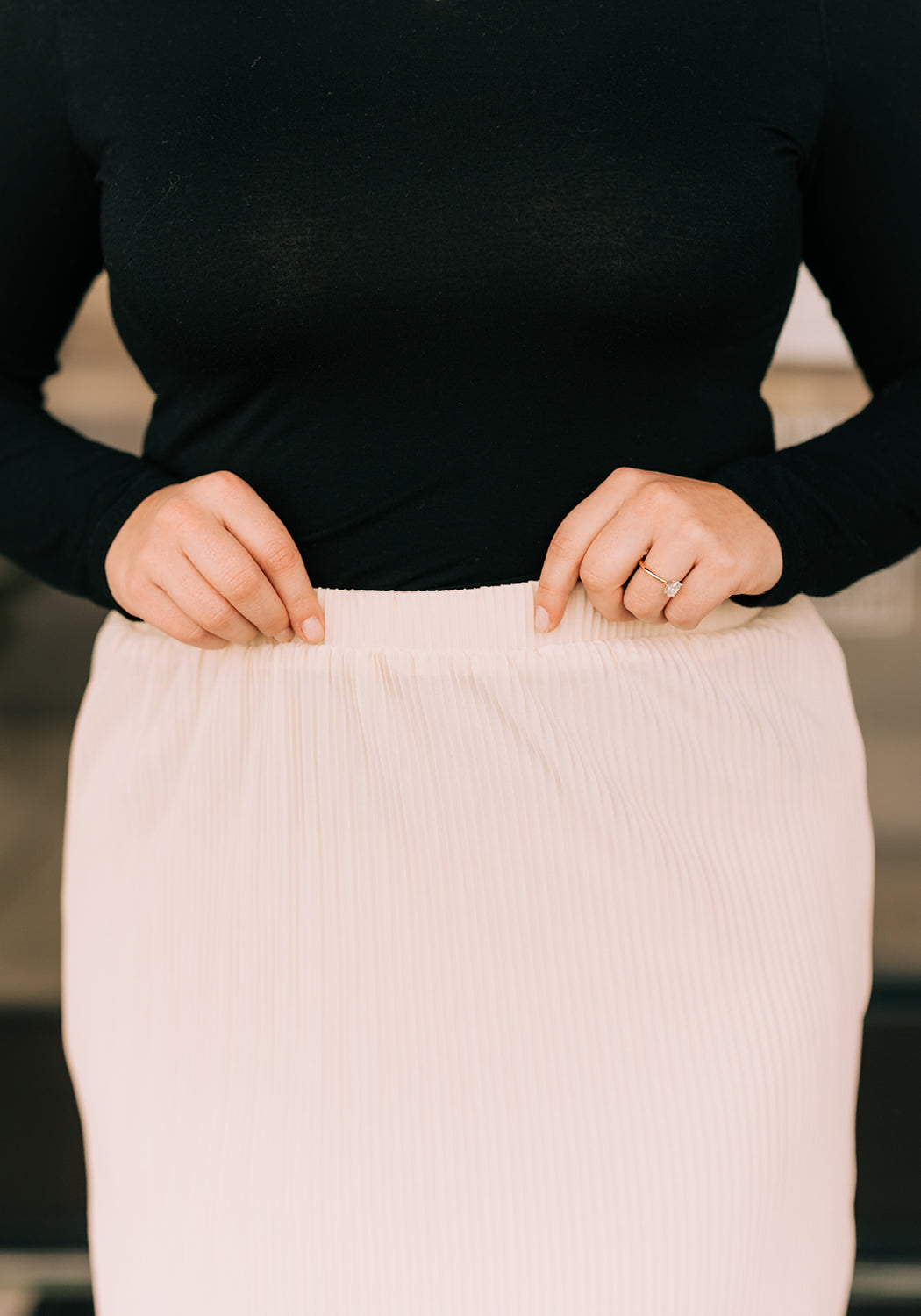 'Diane' Cream Maxi Skirt | Final Sale