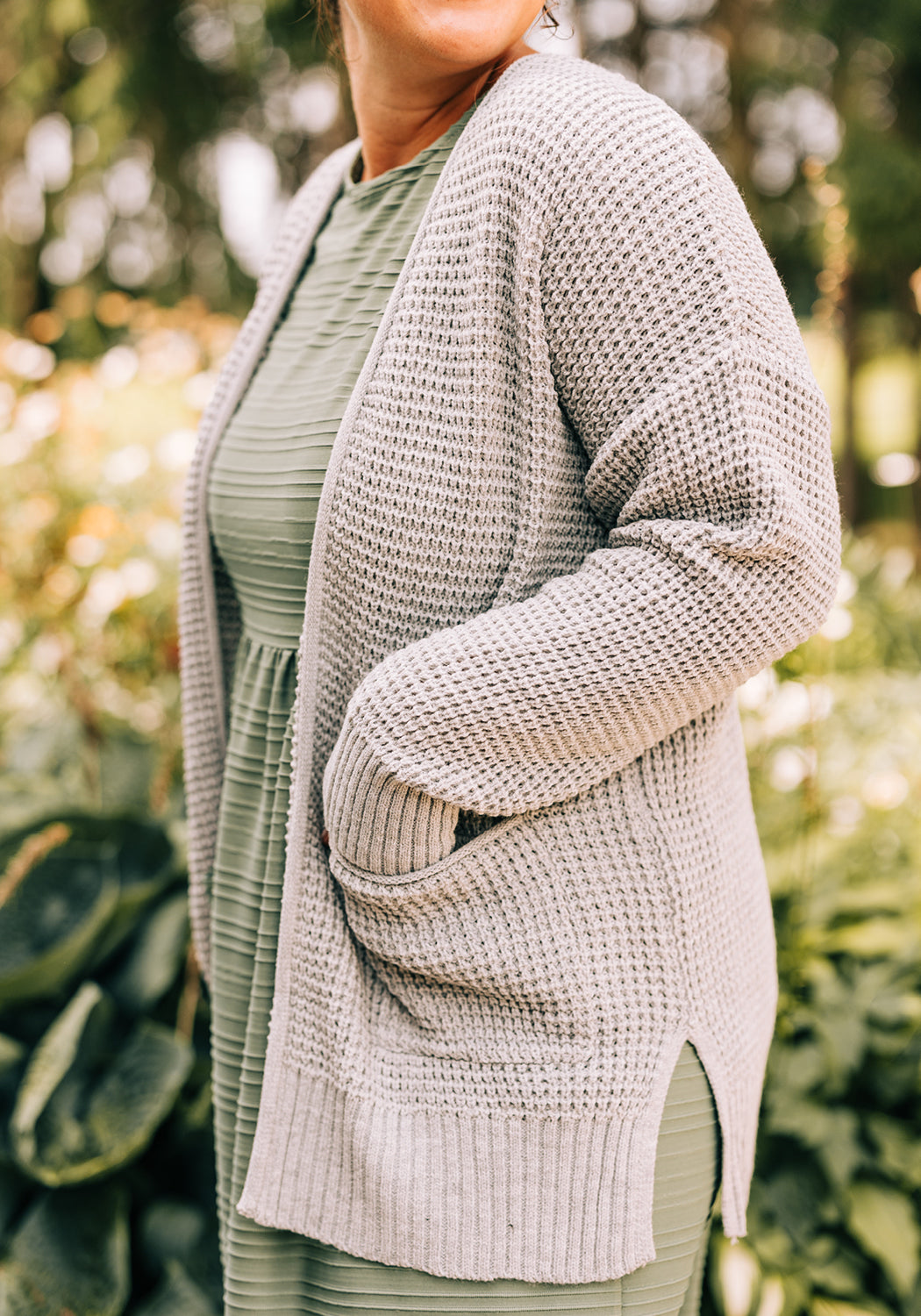 'Elaine' Essential Waffle Knit Cardigan