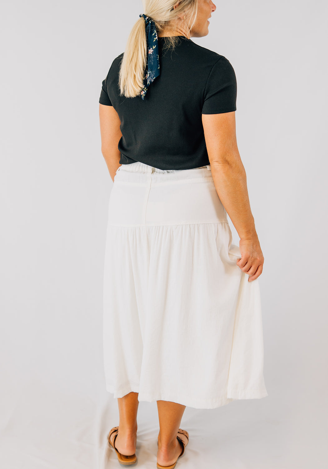 'Ellie' Denim Midi Skirt