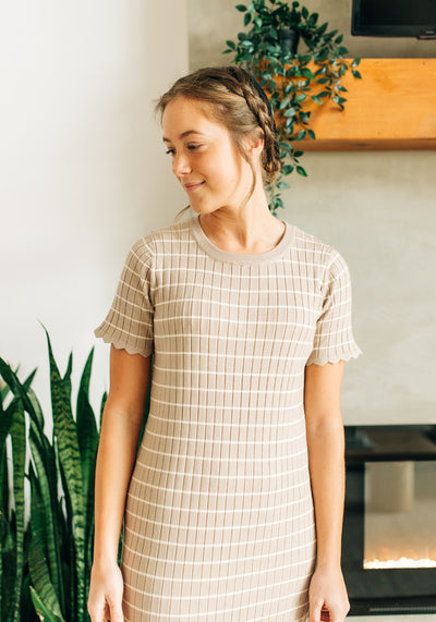 'Ellie' Ribbed Stripe Sweater Dress