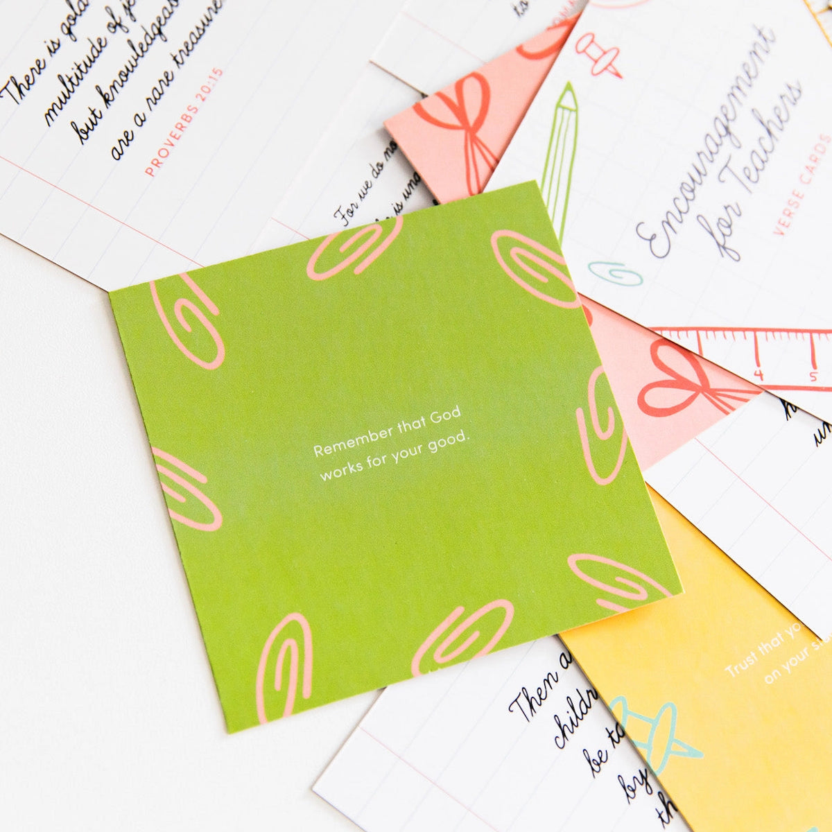 Encouragement For Teachers Verse Card Set