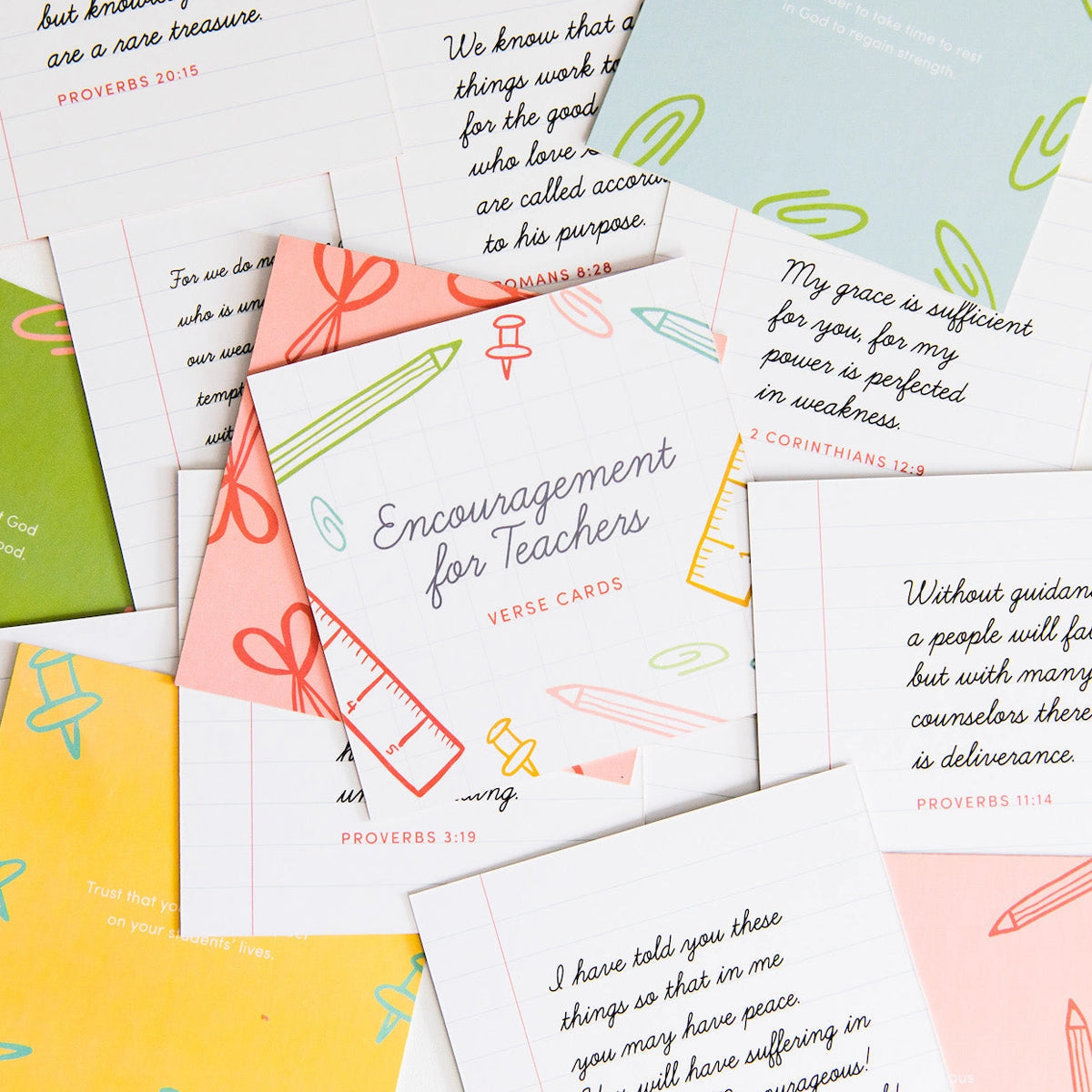 Encouragement For Teachers Verse Card Set