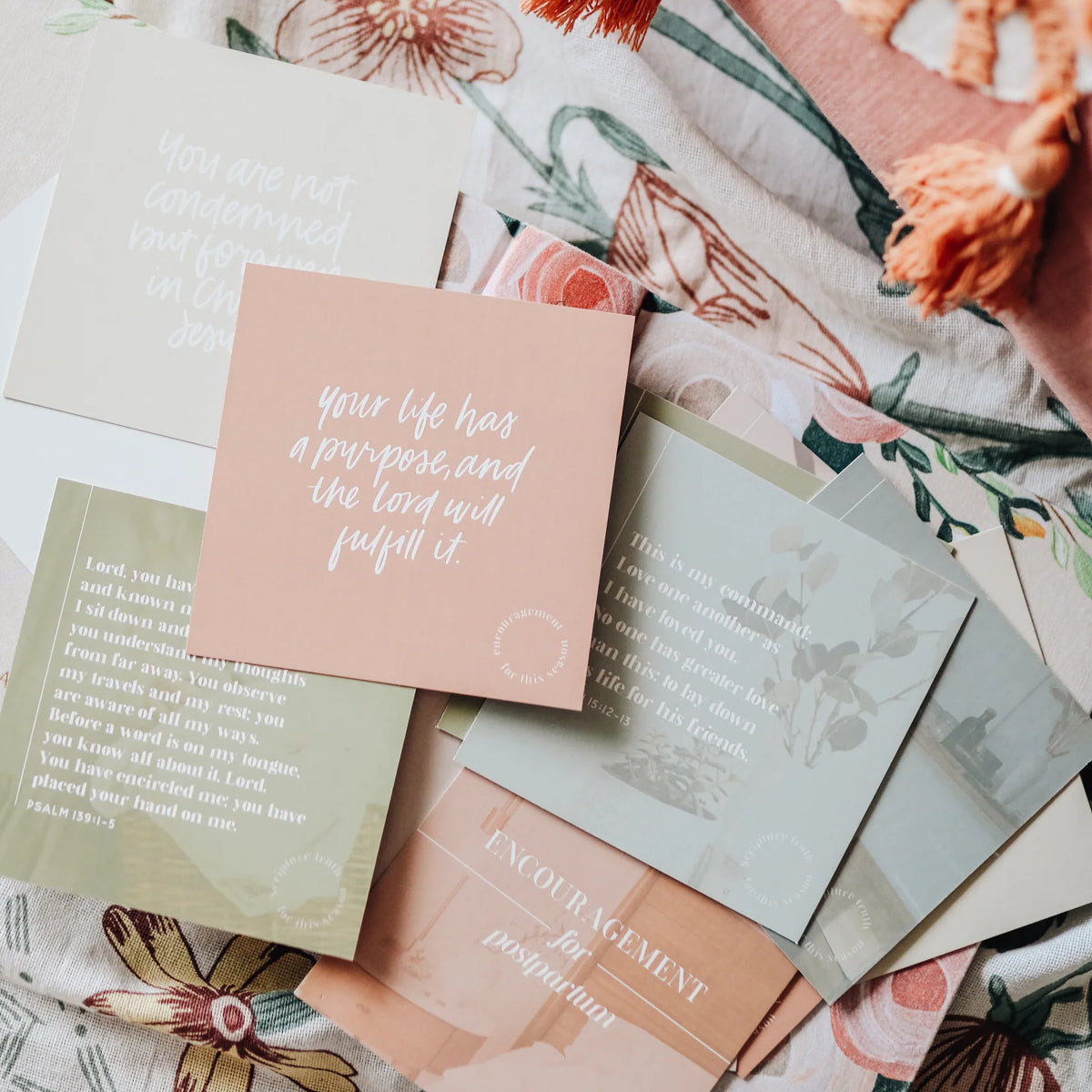 Encouragement for Postpartum Verse Card Set