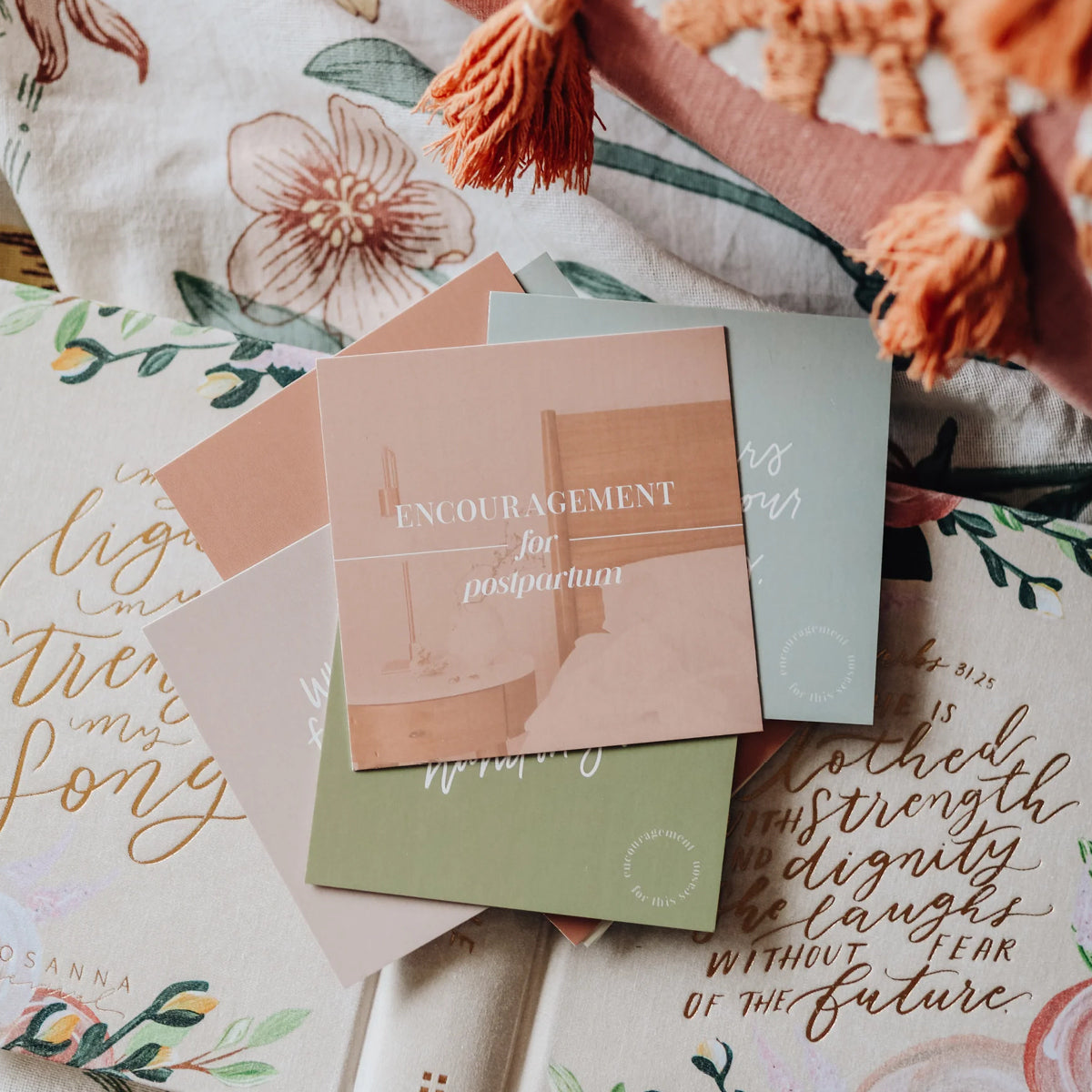 Encouragement for Postpartum Verse Card Set