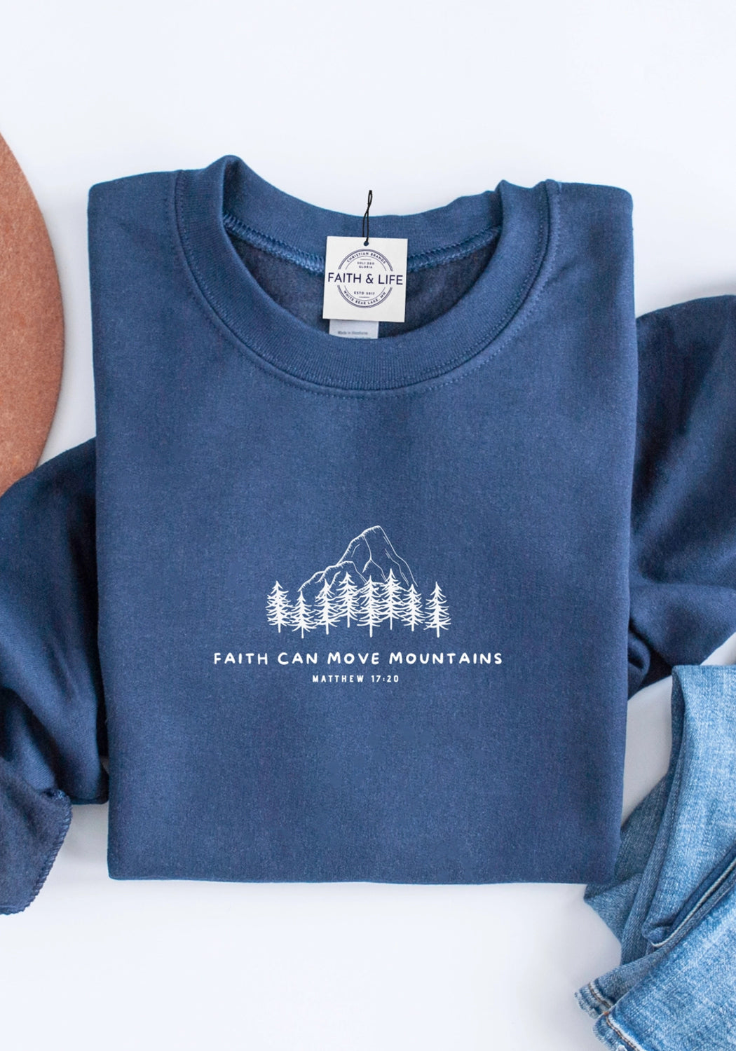Faith Can Move Mountains Crewneck