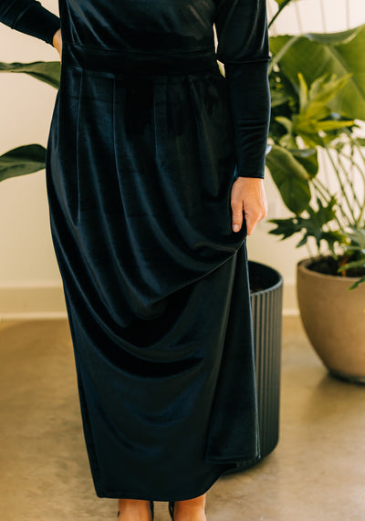 'Flora' Velvet Maxi Dress