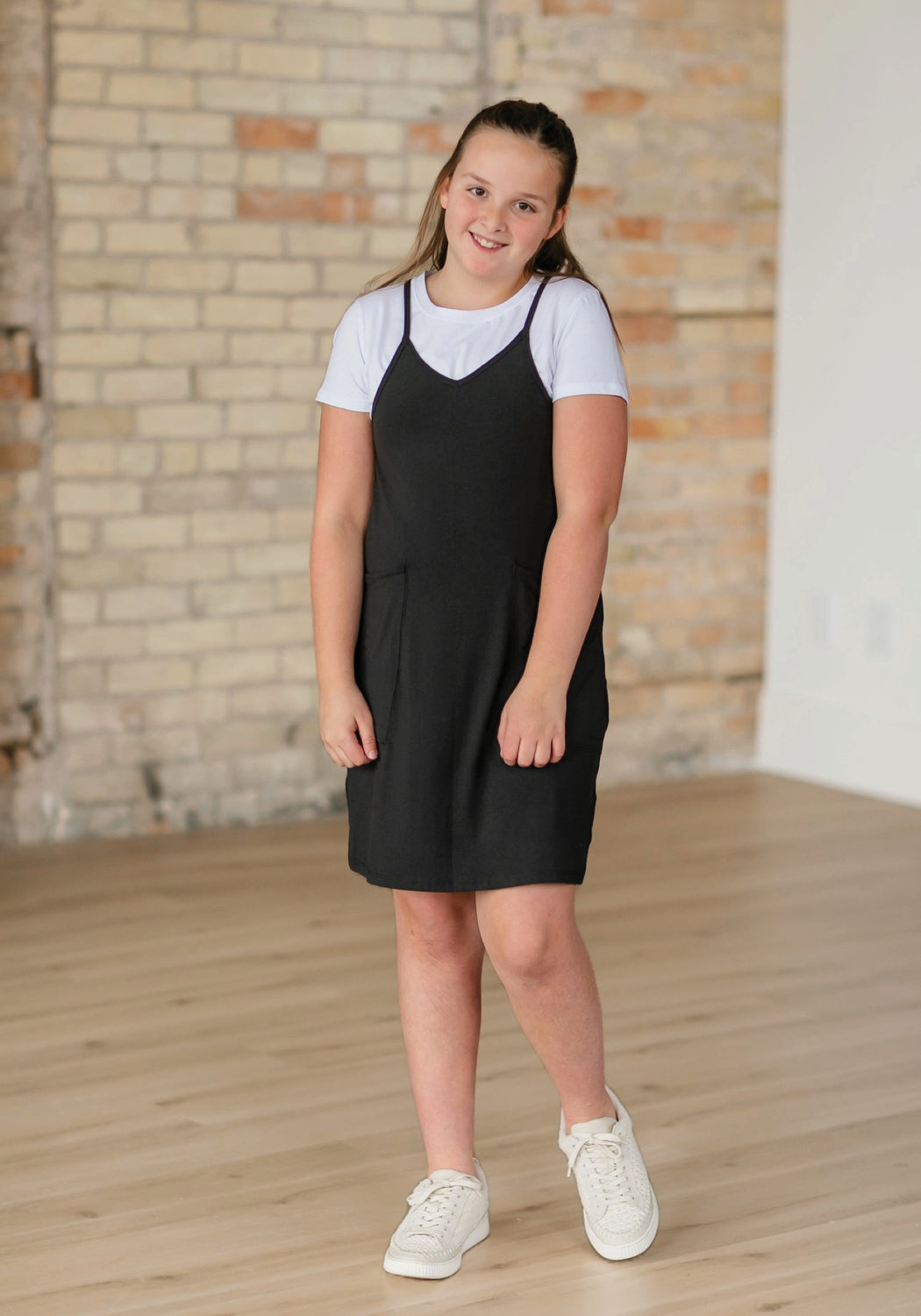 Girls 'Lolo' Sleeveless Athletic Midi Dress
