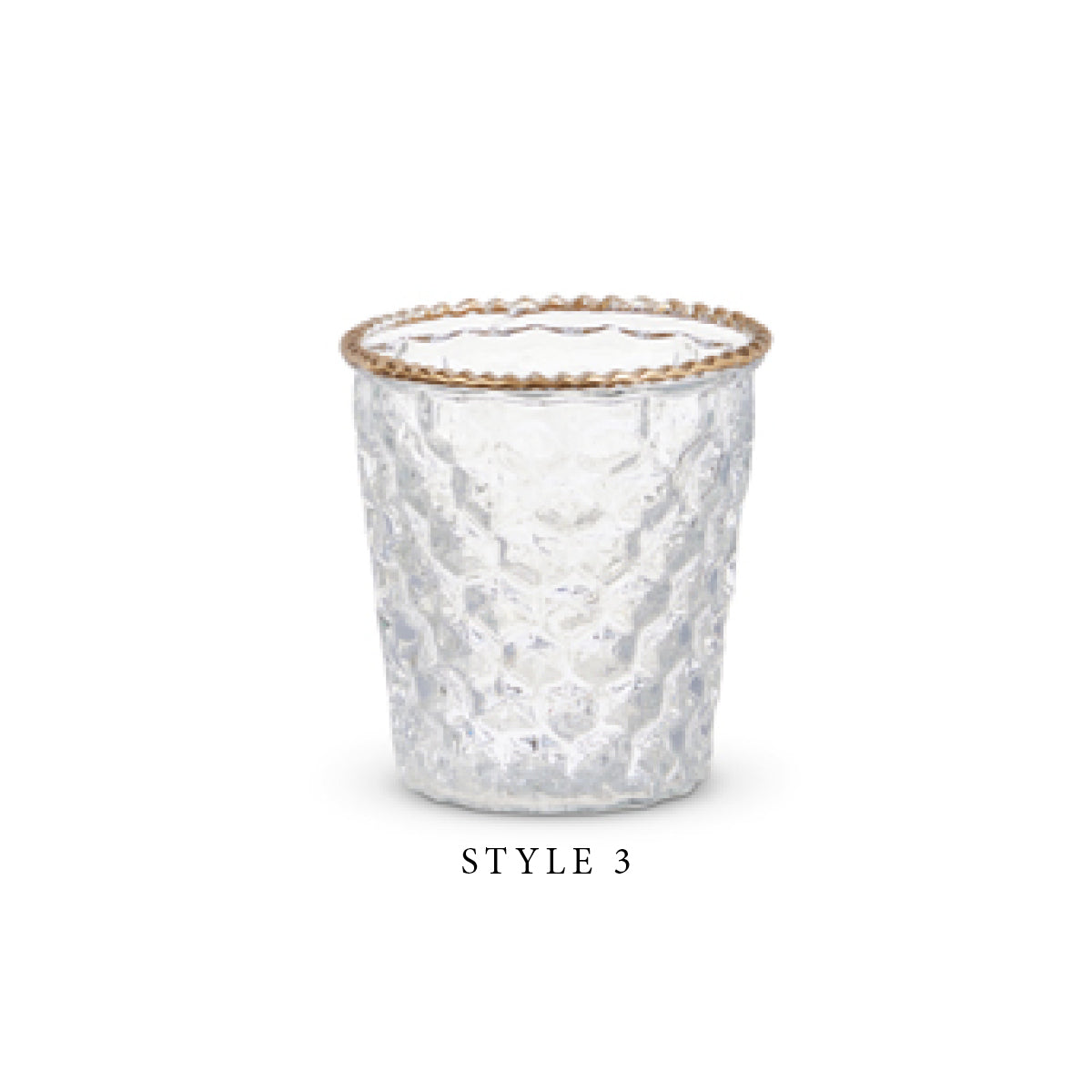 Gold Rimmed Glass Votives