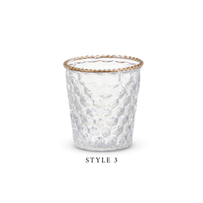 Gold Rimmed Glass Votives