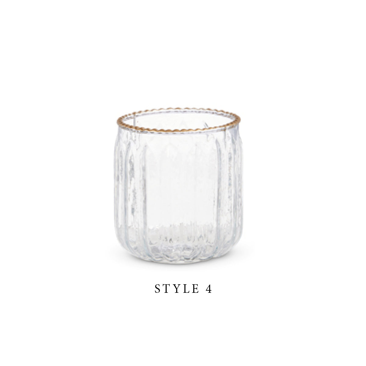 Gold Rimmed Glass Votives