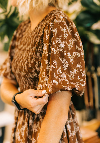 'Haven' Smocked Top Fall Floral Dress