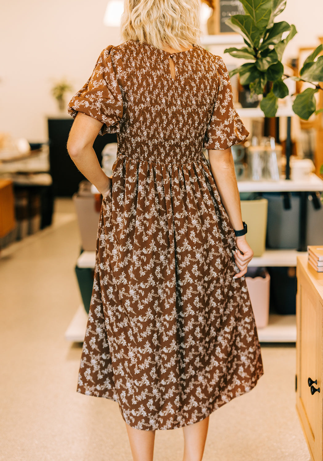 'Haven' Smocked Top Fall Floral Dress