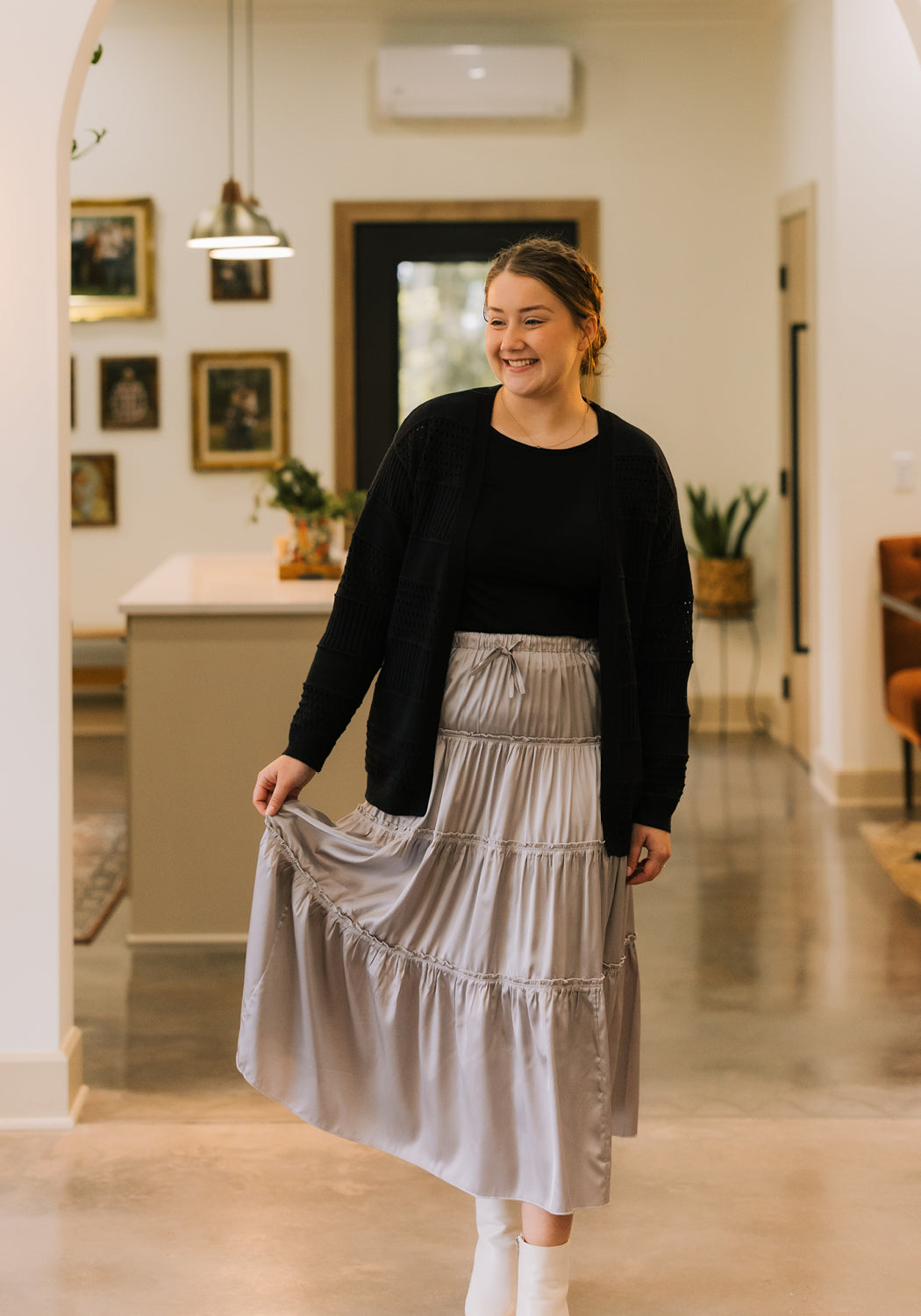 Modest Clothing Outfit Ideas Fashion inspo dresses skirts tops cardigans church outfits fashion outfits style modest girly outfit jewelry bows handbags Handpicked Home decor Grace and Joy Company