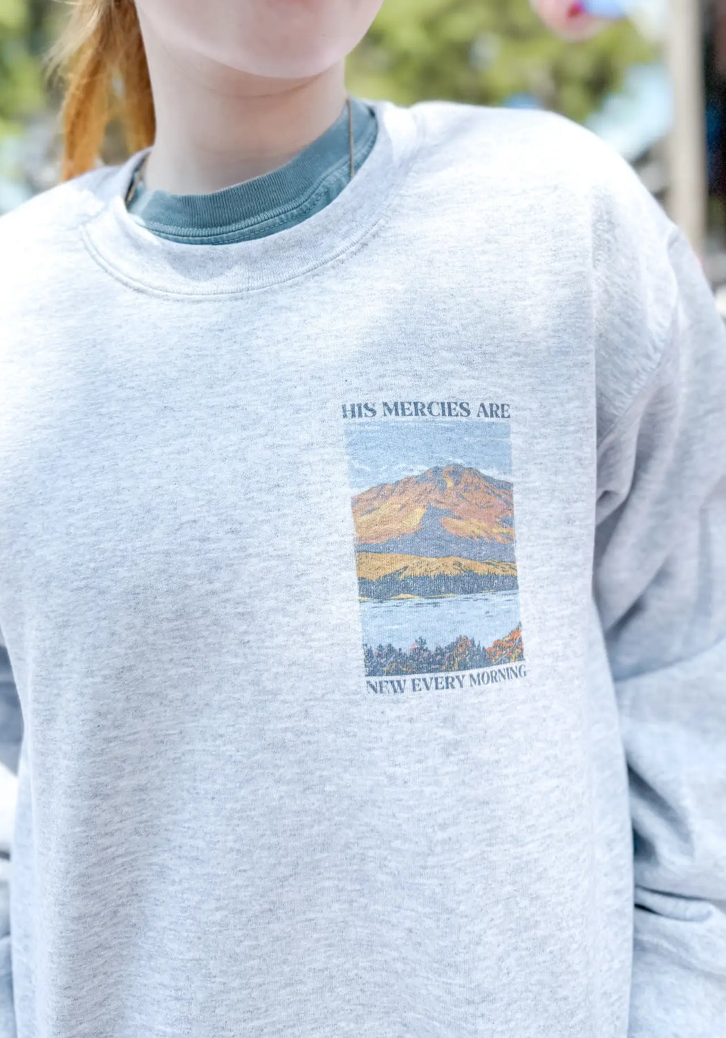 His Mercies Are New Christian Crewneck