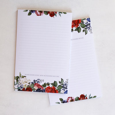 Inspiring Floral Notepad