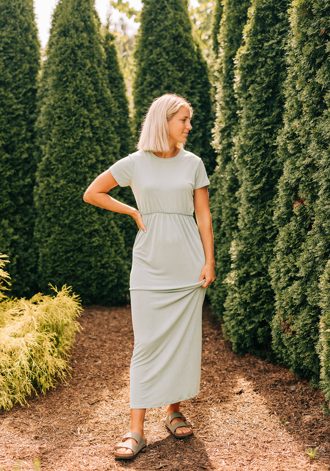 'Isabella' Short Sleeve Maxi Dress