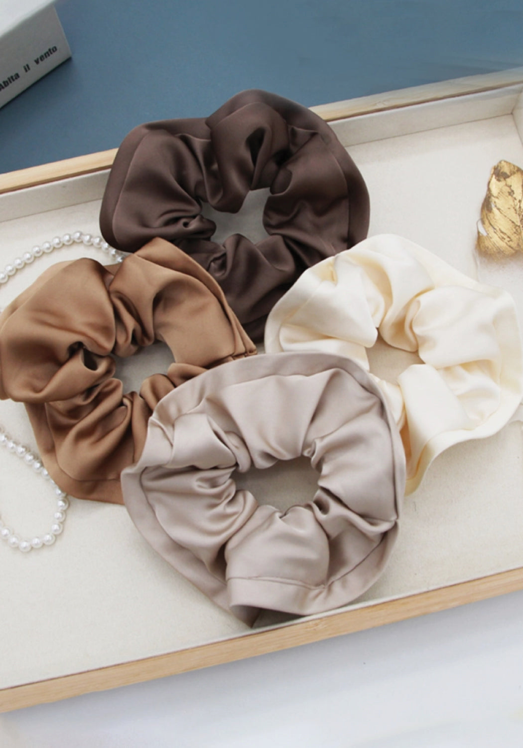 'Iva' Silk Satin Soft Scrunchies