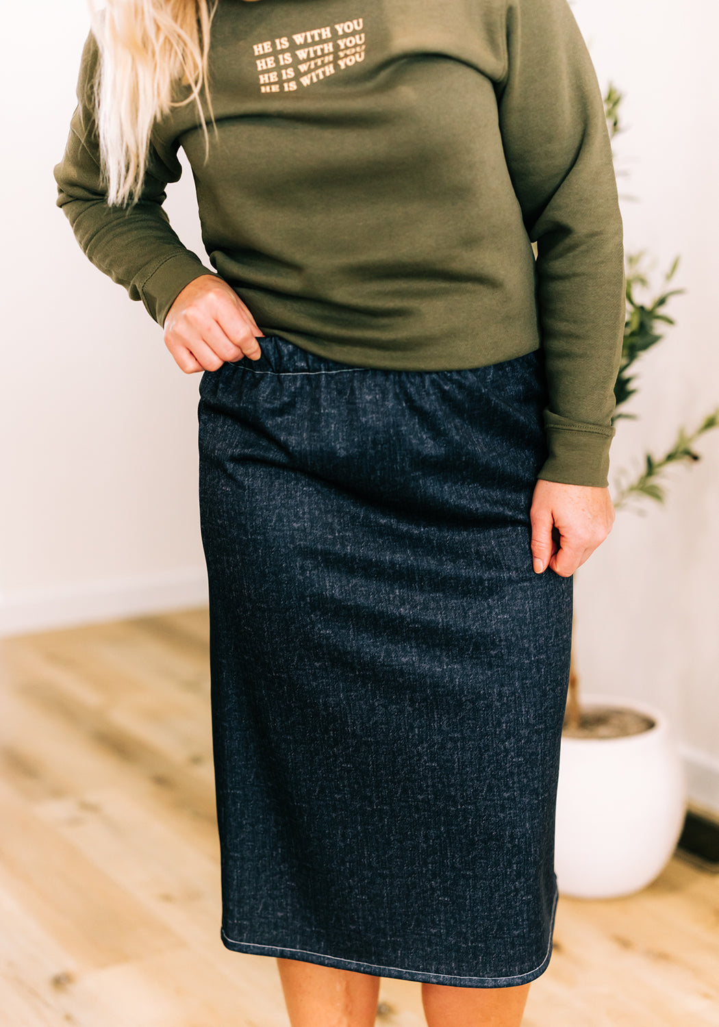 'Jenna' Knit Midi Skirt