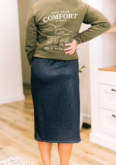 'Jenna' Knit Midi Skirt