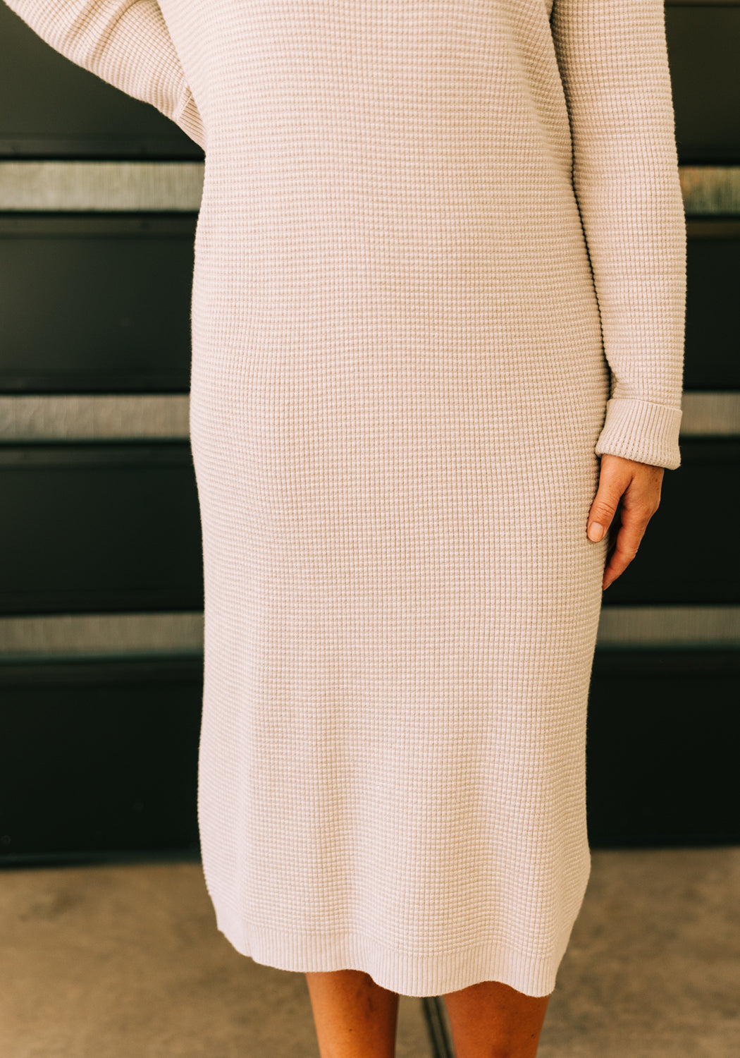 'Josephine' Waffle Sweater Dress