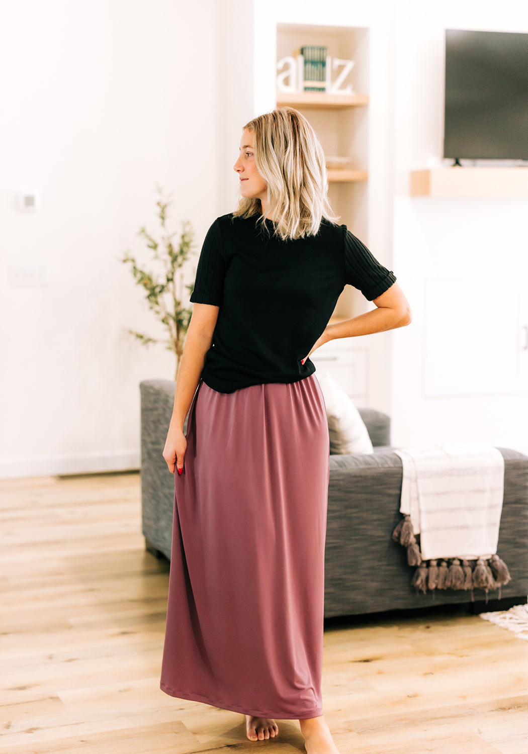 'Laura' Long Knit Maxi Skirt