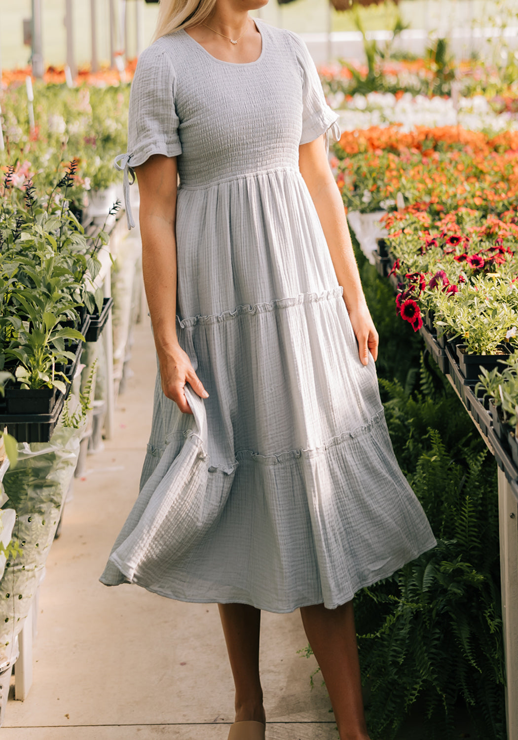 grey church dresses Lily and Taylor Church Dresses