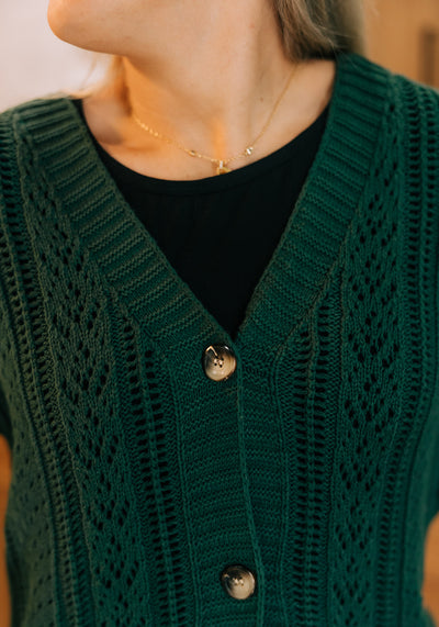 'Loretta' Knit Buttoned Sweater Cardigan