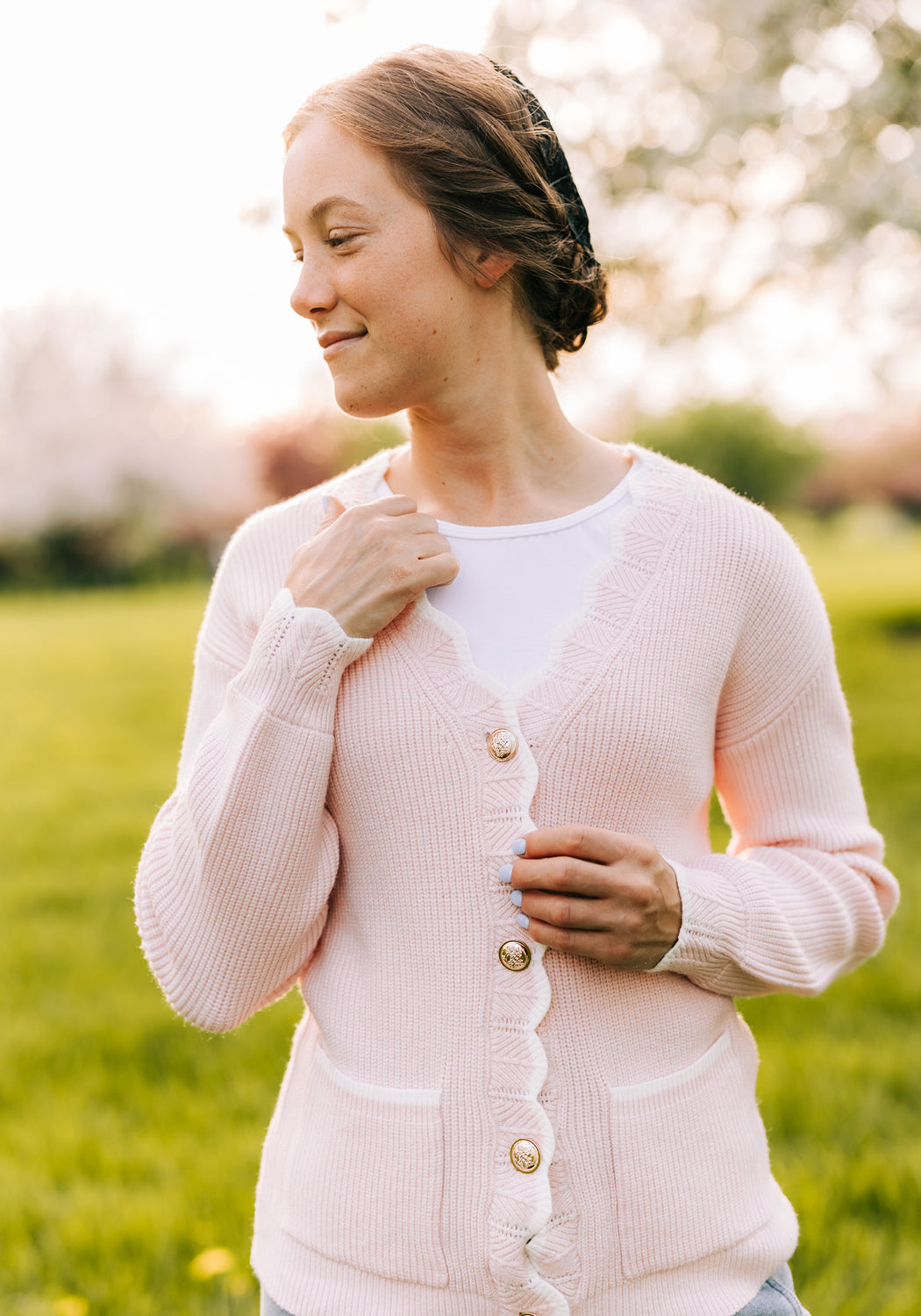 Modest Clothing Outfit Ideas Fashion inspo dresses skirts tops cardigans church outfits fashion outfits style modest girly outfit jewelry bows handbags Handpicked Home decor Grace and Joy Company