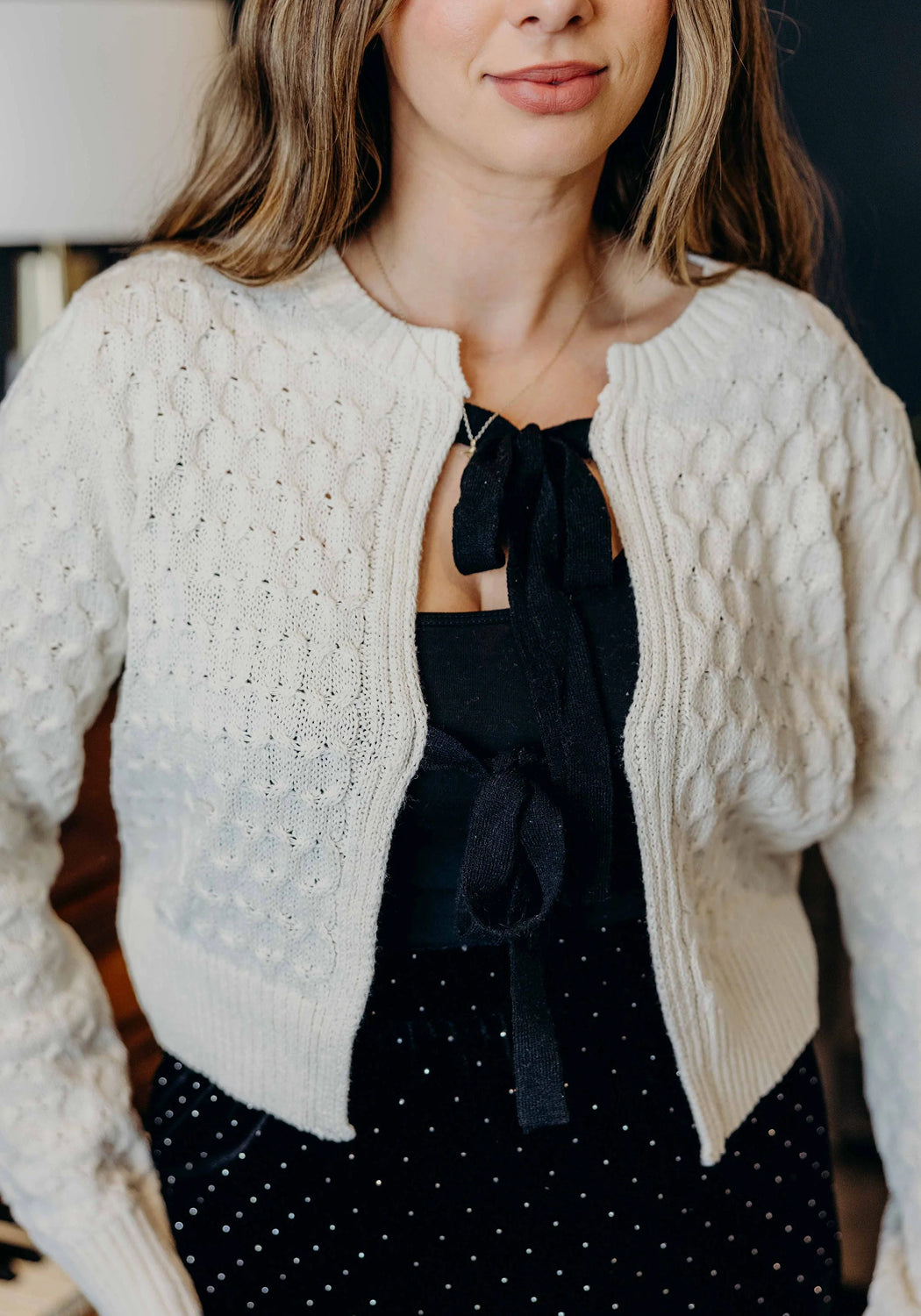 'Mae' Bowtie Cardigan