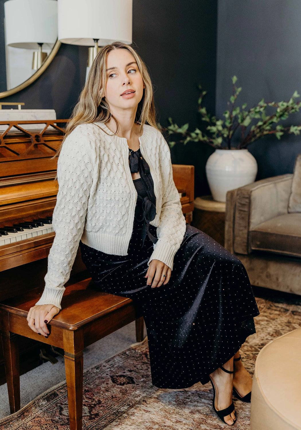 'Mae' Bowtie Cardigan