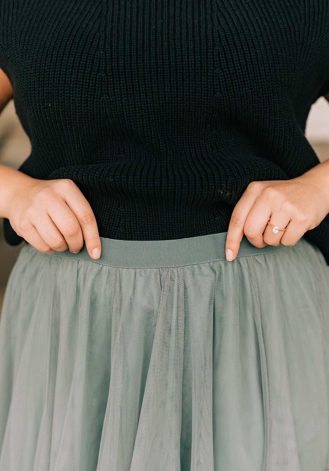 'Maeve' Tulle Midi Skirt