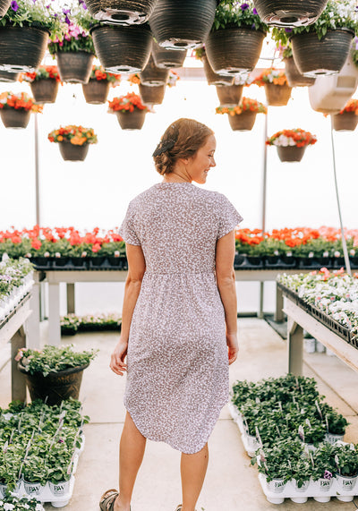 'Maggie' Floral Knit Midi Dress