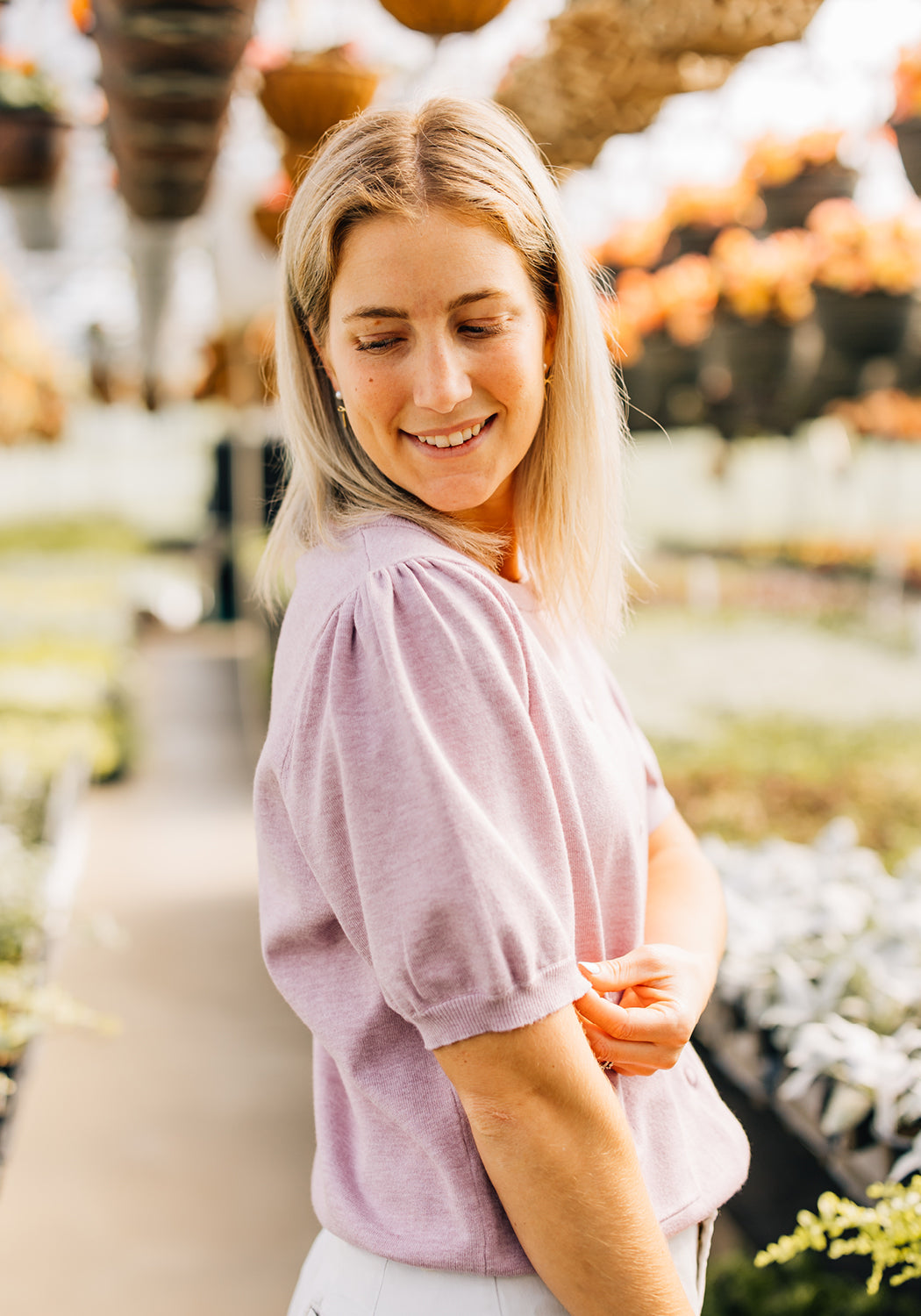 Margaret' Puff Short Sleeve Cardigan – Grace and Joy Company