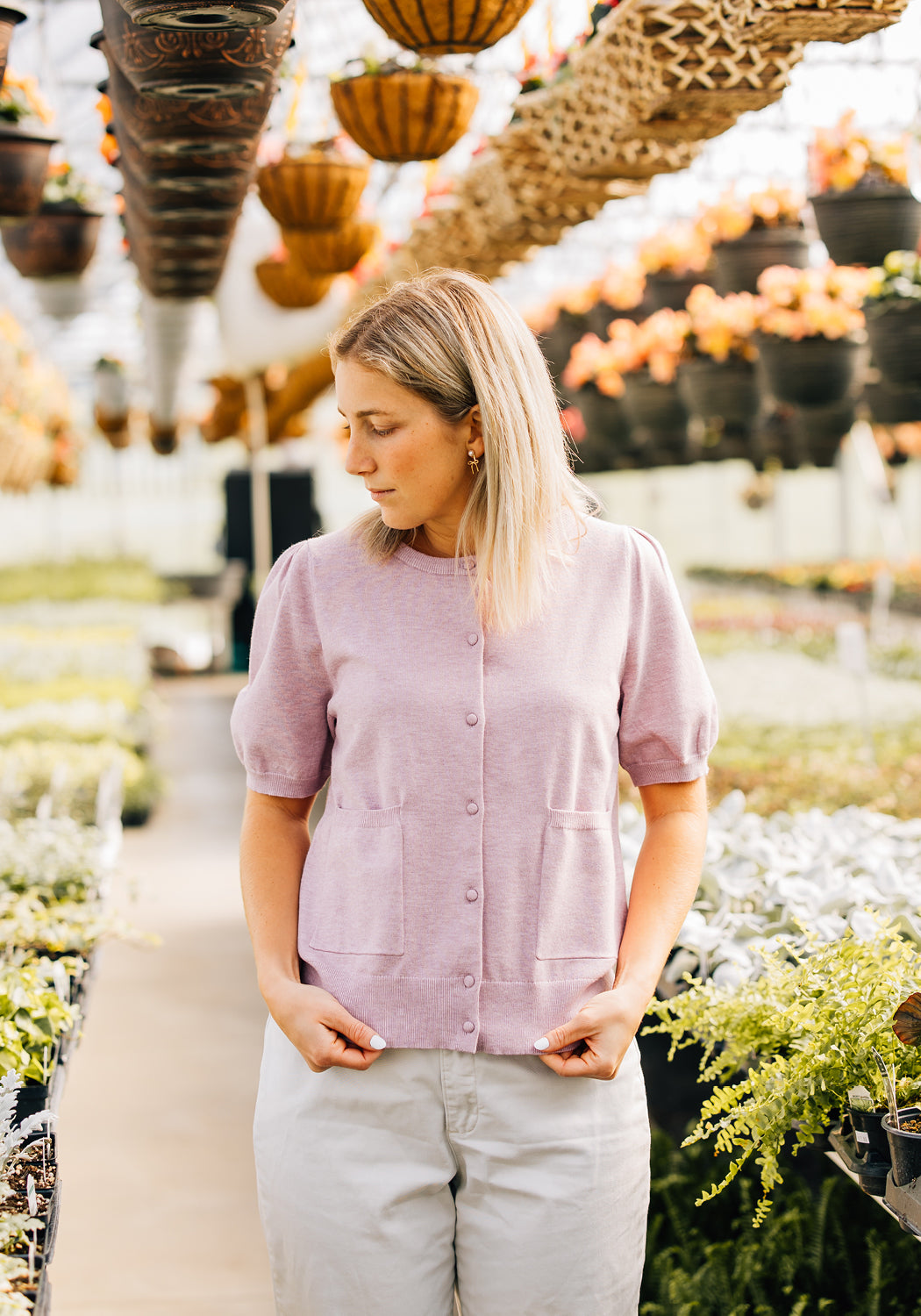 Margaret' Puff Short Sleeve Cardigan – Grace and Joy Company