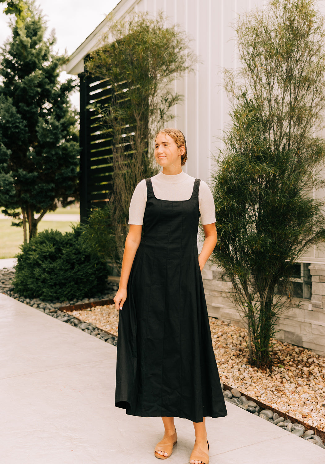 Minnie' Cotton A-Line Midi Dress – Grace and Joy Company
