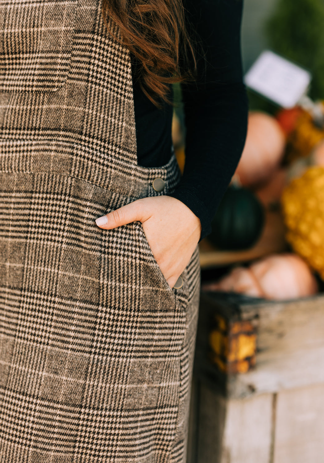 'Oakley' Plaid Overall Dress