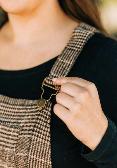 'Oakley' Plaid Overall Dress