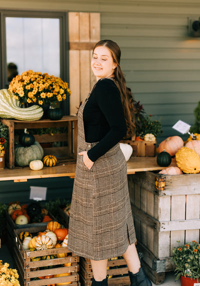 'Oakley' Plaid Overall Dress