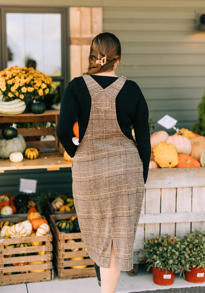 'Oakley' Plaid Overall Dress